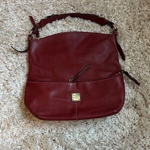 Dooney & Bourke Red Burgundy Leather Shoulder Bag
